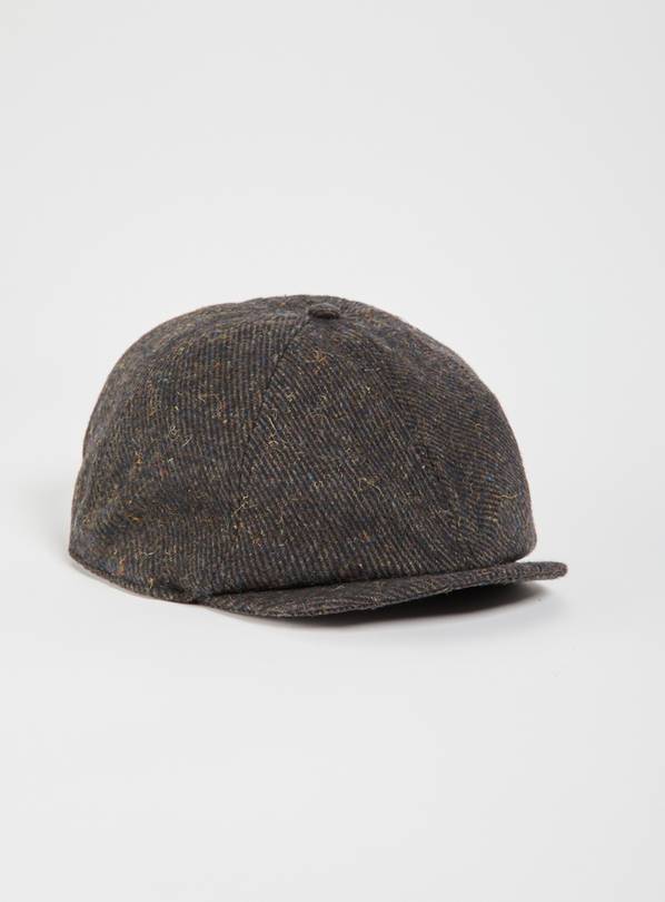 Charcoal Grey Baker Boy Hat - S/M