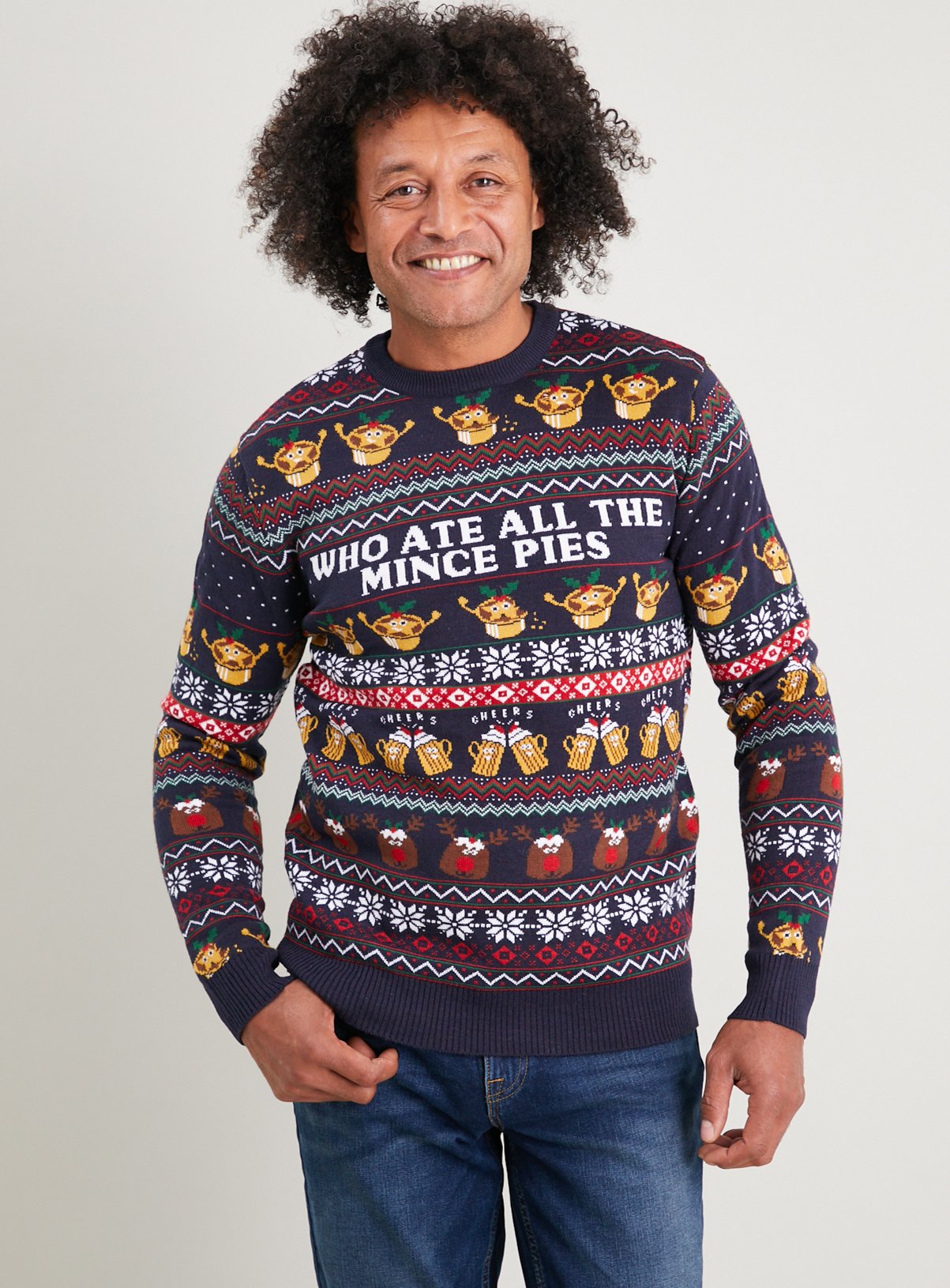 Buy Christmas Navy Mince Pies Jumper - XXL  Jumpers and cardigans  Argos