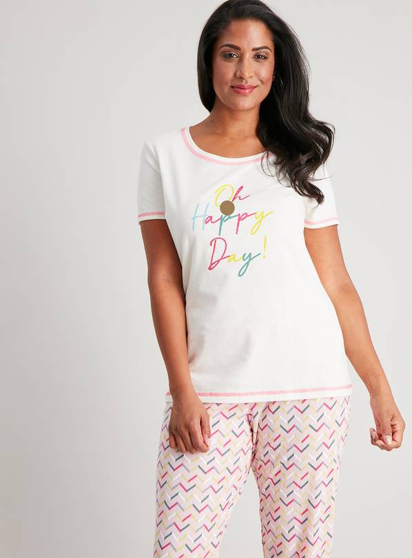 Cream & Pink 'Oh Happy Day' Pyjamas - 6