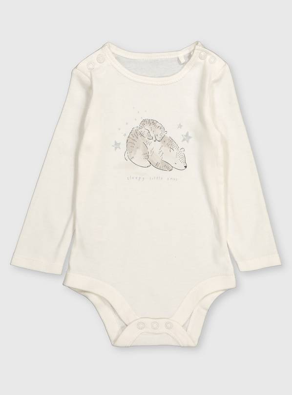 Polar Bear Organic Cotton Bodysuit - Tiny Baby