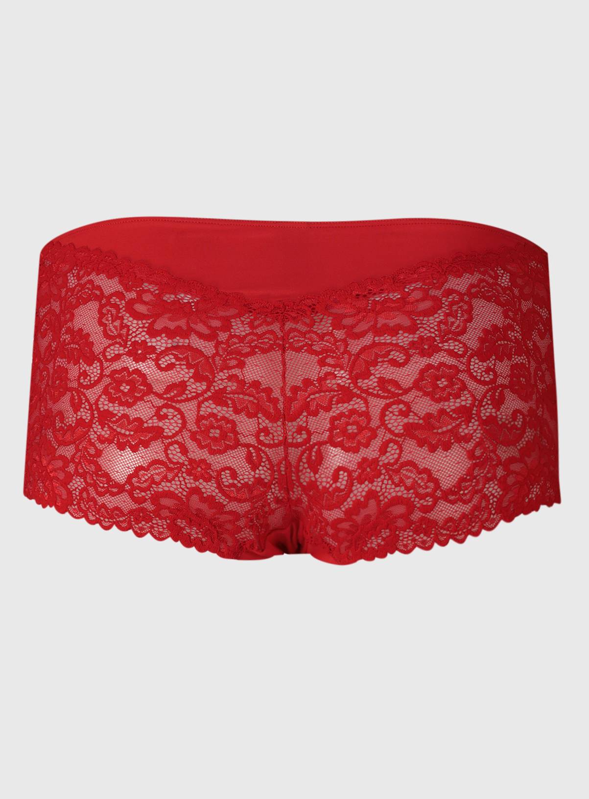 sku 3pk Wide Galloon Short Lisa Lace:Red:20 - Image 3