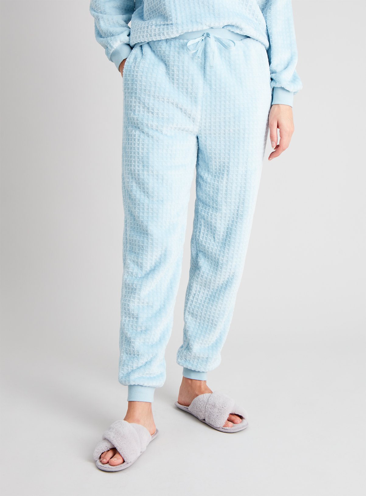 fleece cuffed pyjama bottoms