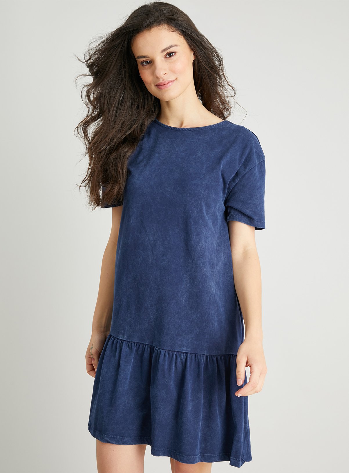 dark blue t shirt dress