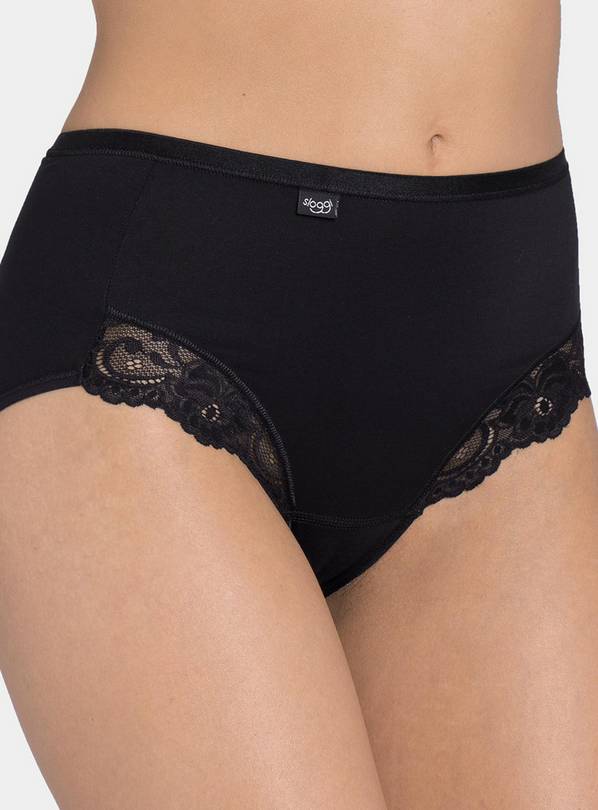 SLOGGI Black Romance Maxi Knickers - 24