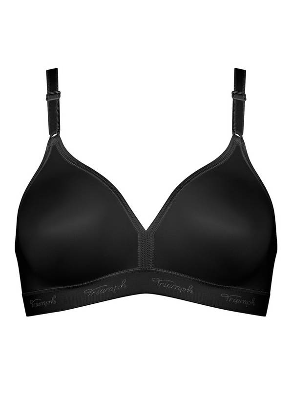TRIUMPH Black Micro Fun Non Wired Bra 34B