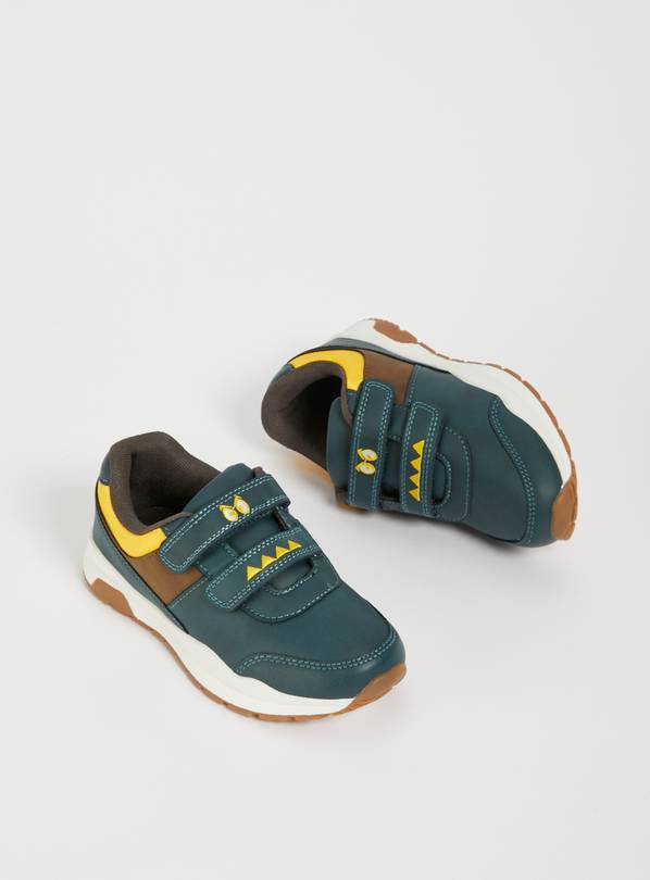Teal Novelty Twin Strap Trainers - 6 Infant
