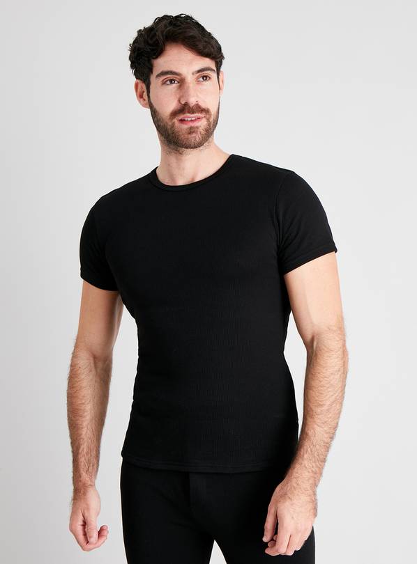 Black 'Maximum Warmth' Thermal Short Sleeve T-Shirt - XXXL