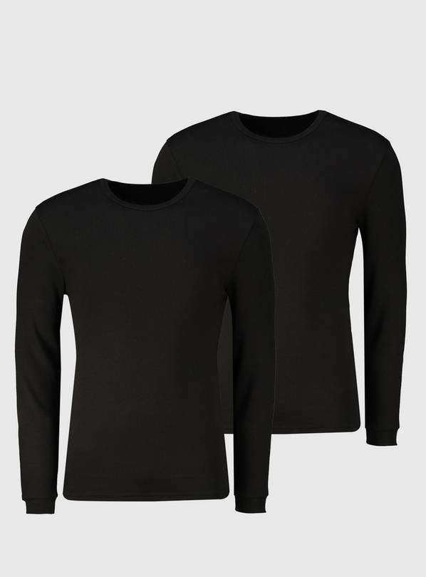 Black Thermal Max Warmth Long Sleeve T-Shirt 2 Pack - XXXL