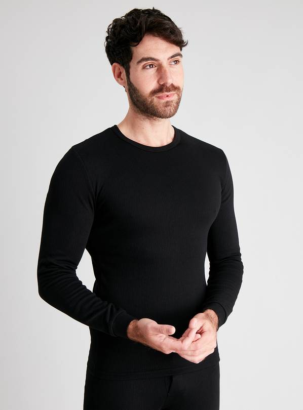 Black 'Maximum Warmth' Thermal T-Shirt & Pant Set - XXL