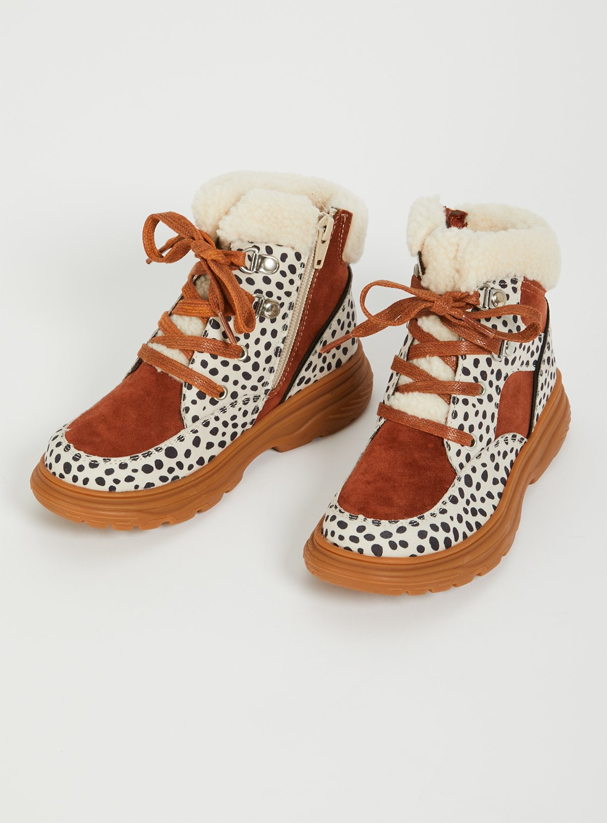 dalmation print boots
