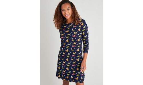 Buy Christmas Navy Dinosaur Swing Dress - 10 at Ubuy Ecuador