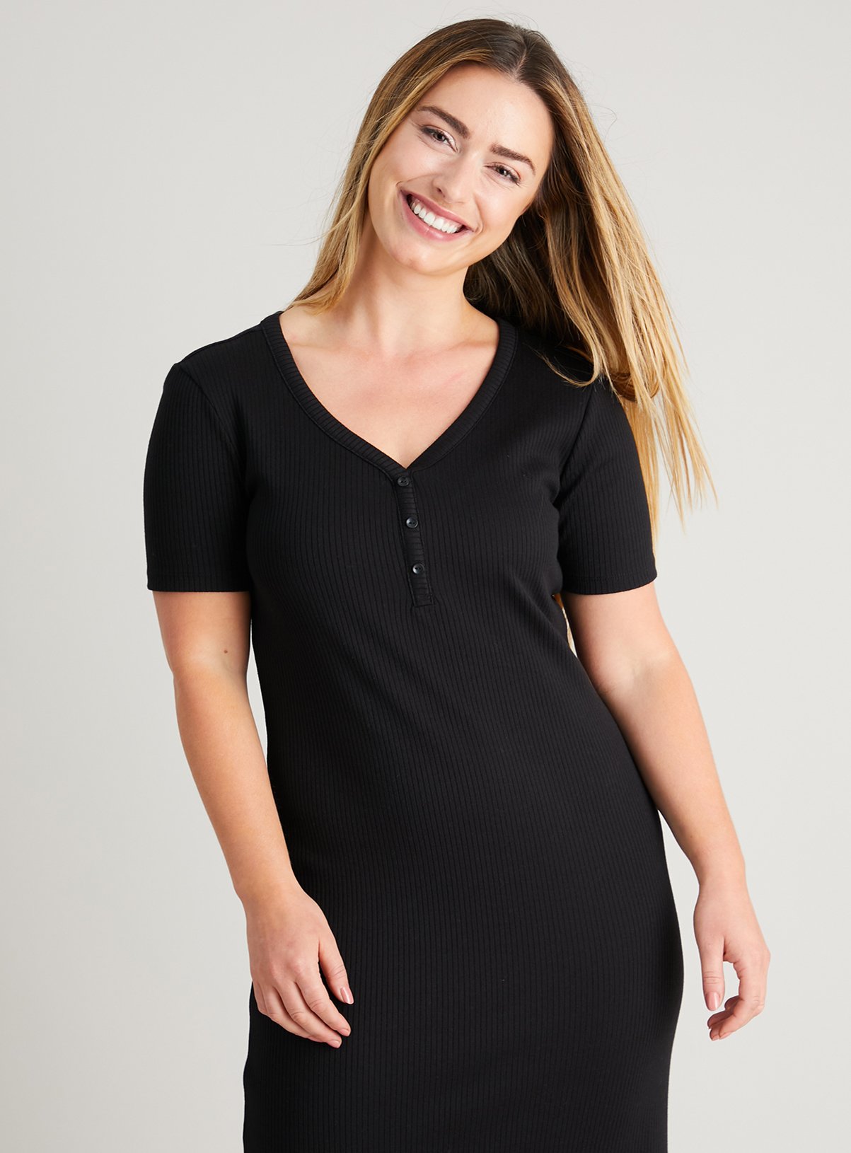 henley neck dress