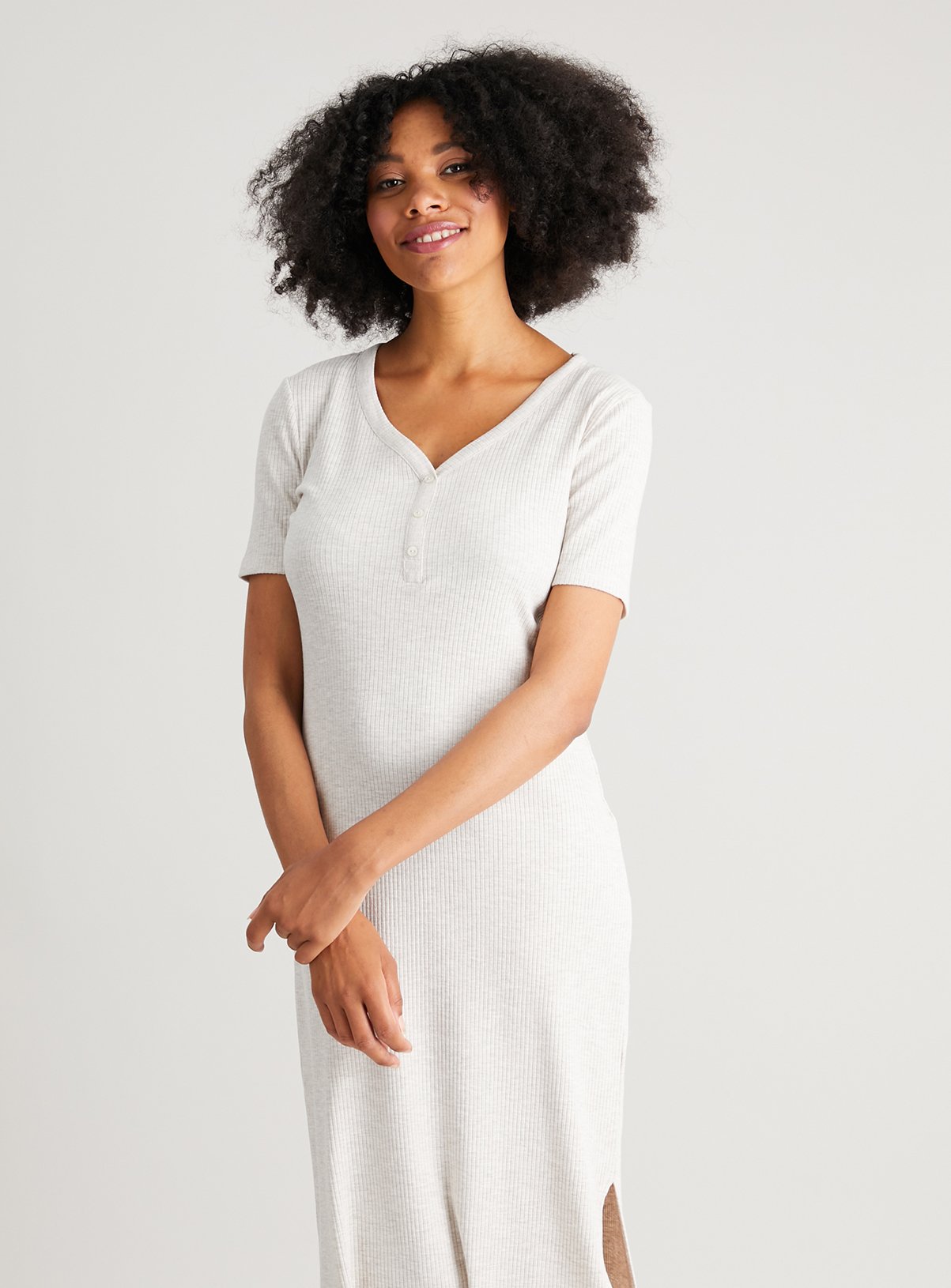 henley neck dress