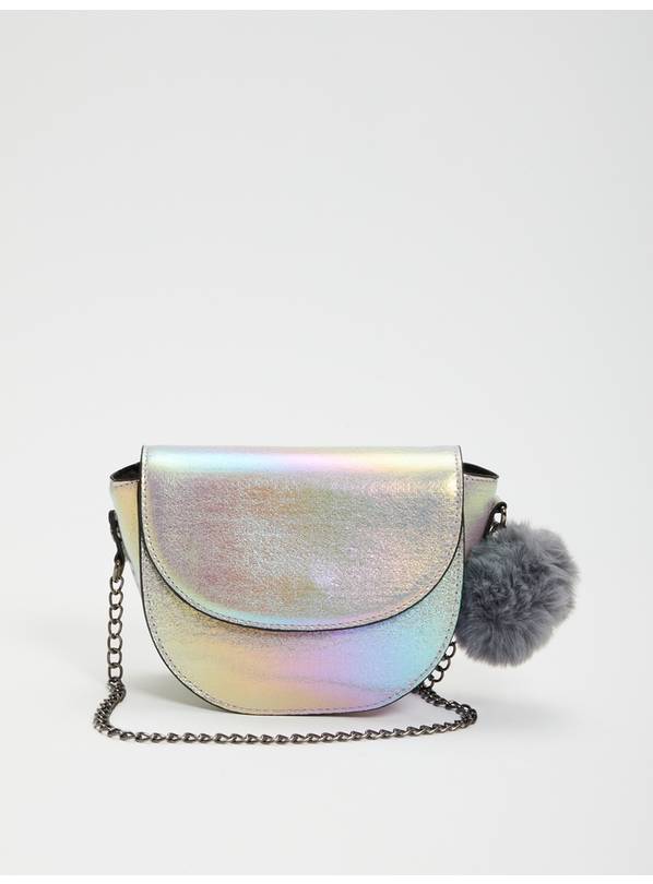 Metallic on sale silver bag