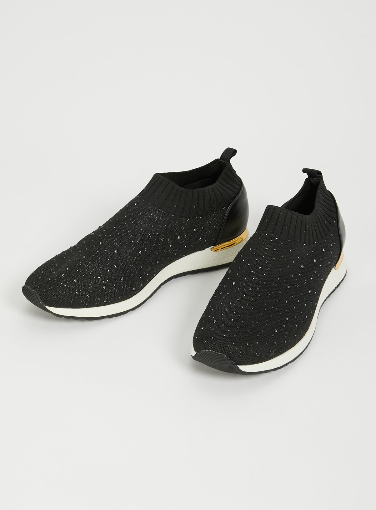 black sparkly trainers