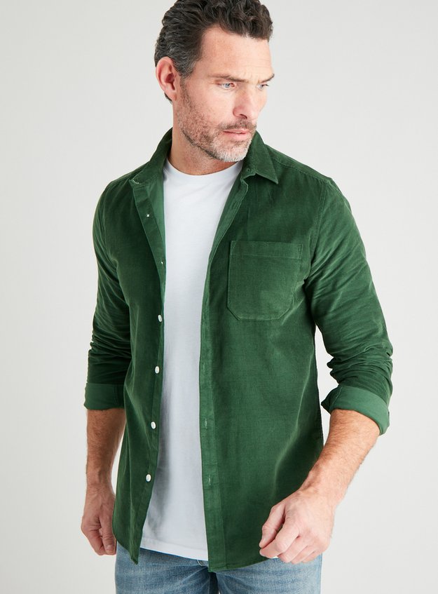 corduroy green shirt