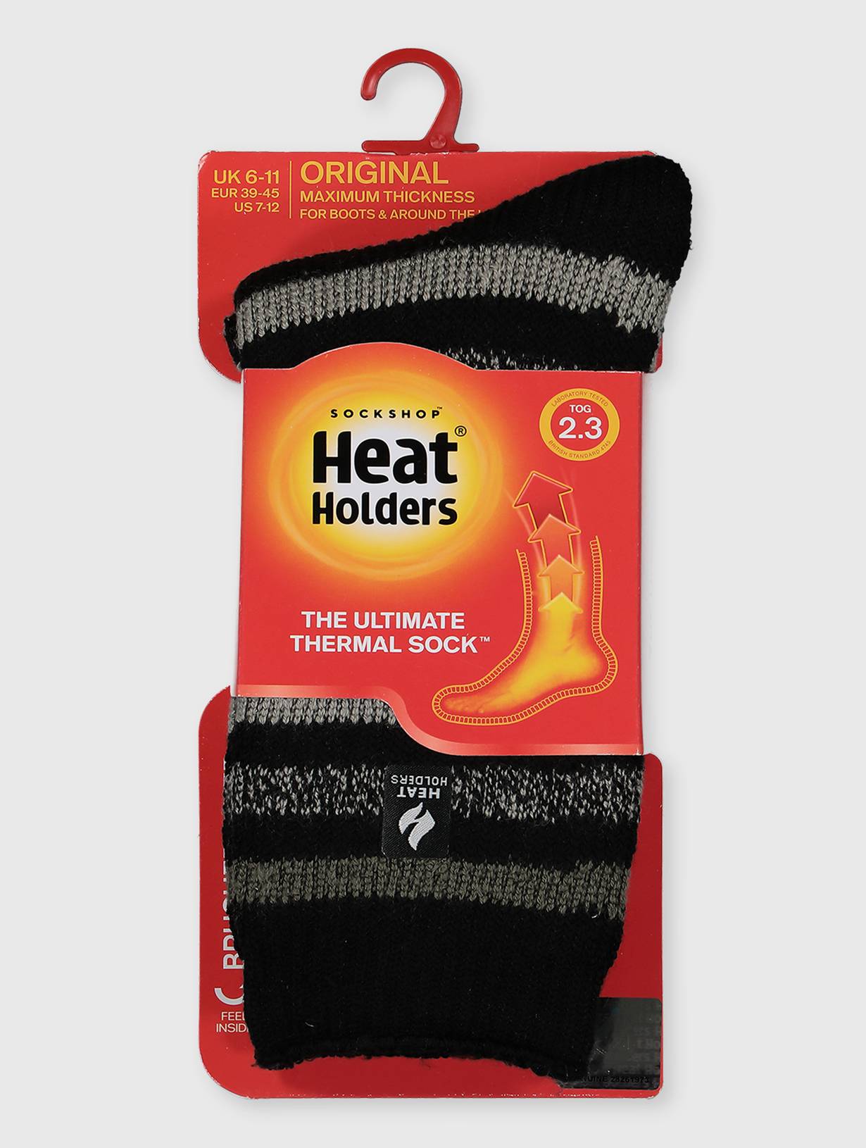 SKU: 1PK HEATHOLDERS BLACK/CHARC TWIST:Charcoal:6-11 - Image 1