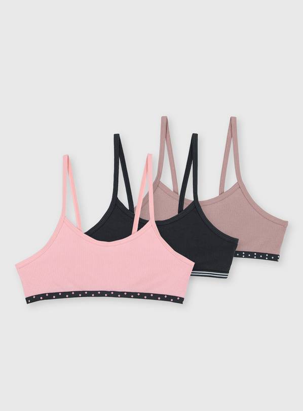 Pink & White Crop Tops 3 Pack - 8-9 years