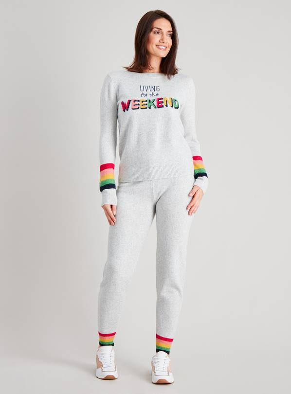 Grey rainbow clearance jumper