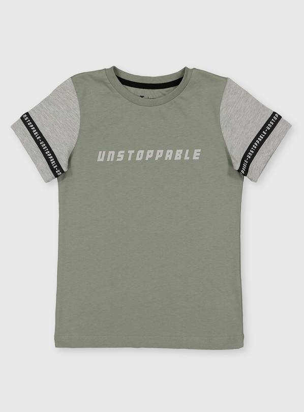 Green 'Unstoppable' Slogan T-Shirt - 7 years