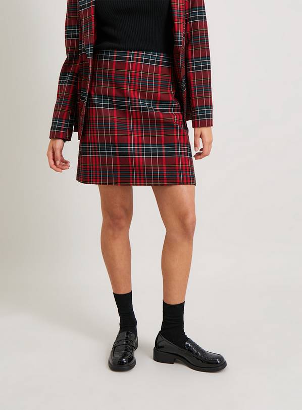 Buy Red Tartan Print Mini Skirt - 10 | Skirts | Argos