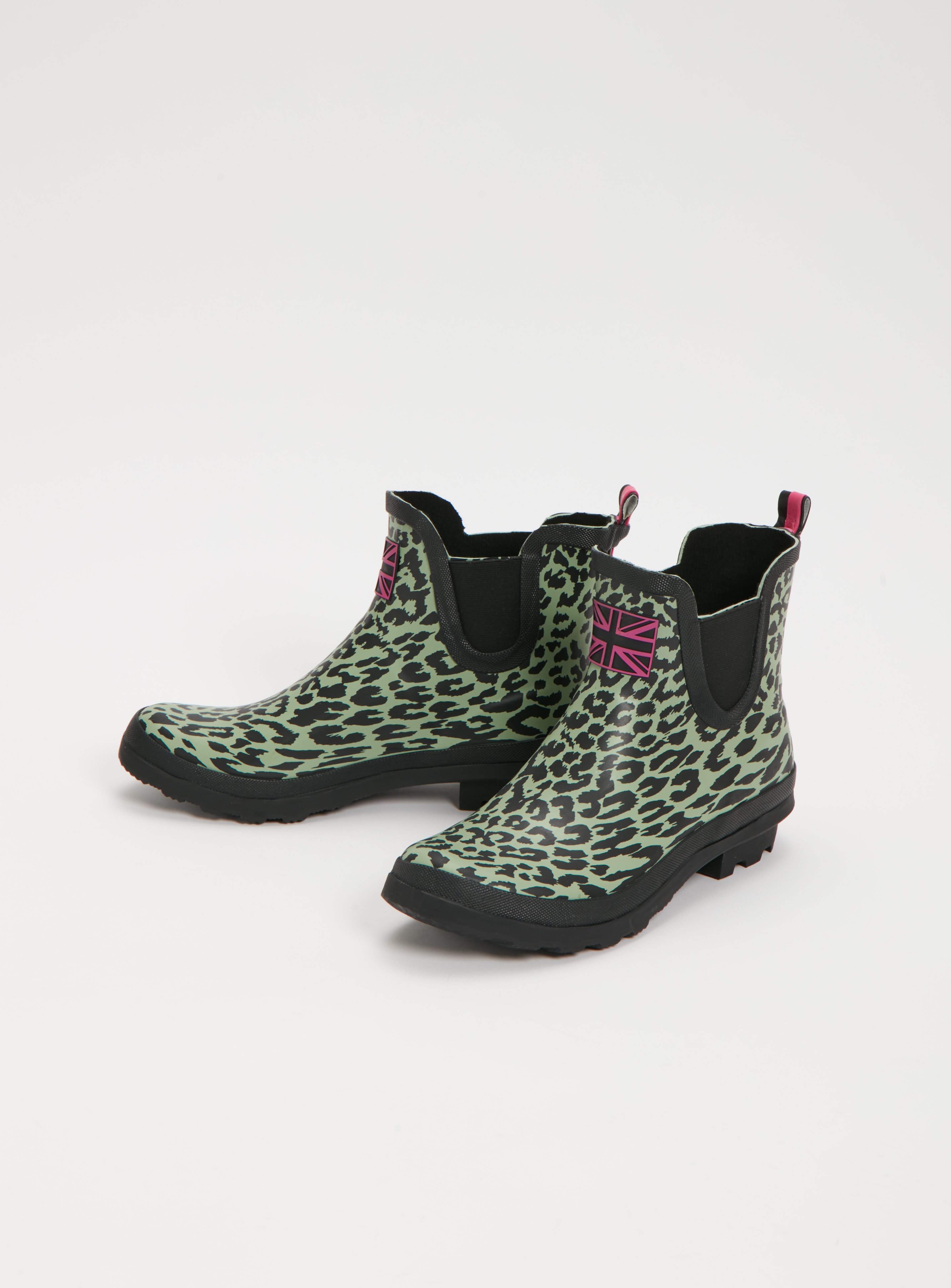 grey leopard print wellies