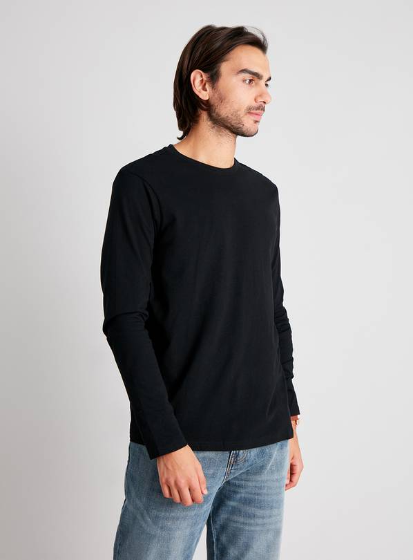Black Long Sleeve T-Shirt 2 Pack - XXL