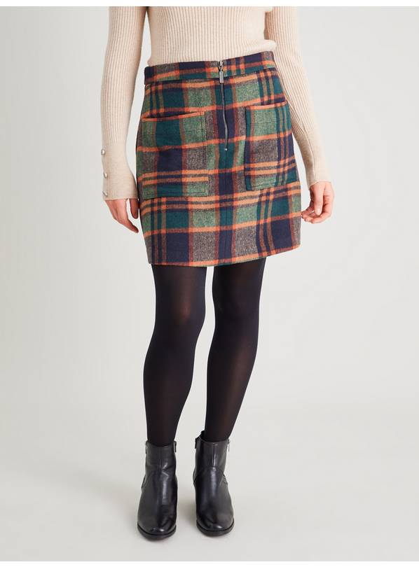 Buy Green Check Mini Skirt - 24 | Skirts | Argos