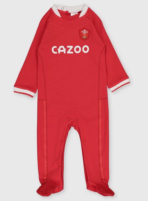 Wales Rugby Red Sleepsuit - 6-9 months