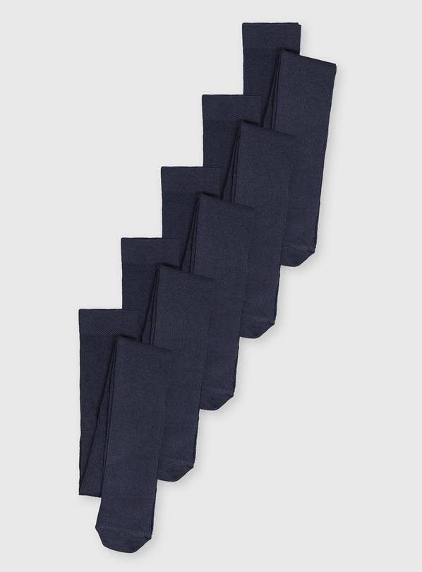 Navy Supersoft Tights 5 Pack - 5-6 years