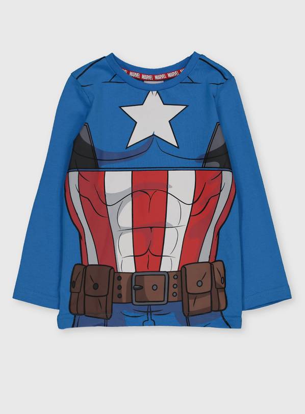 Marvel Captain America Blue Top - 4-5 years