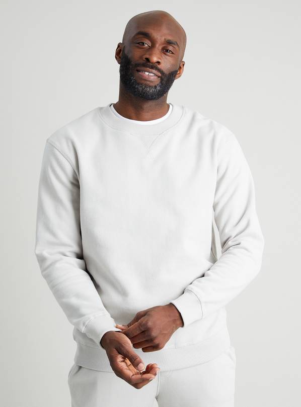 Stone Crew Neck Relaxed Fit Sweatshirt - L