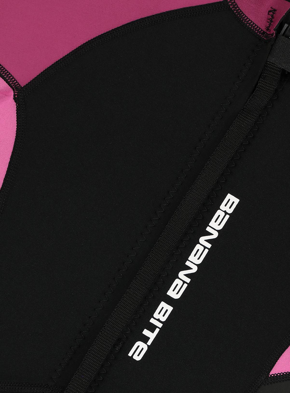 Kids' Short Sleeve Black & Pink Wetsuit  7-8 years - Image 2