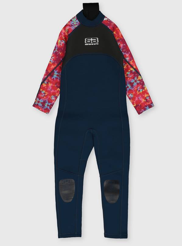 Navy & Pink Long Wetsuit - 3-4 years