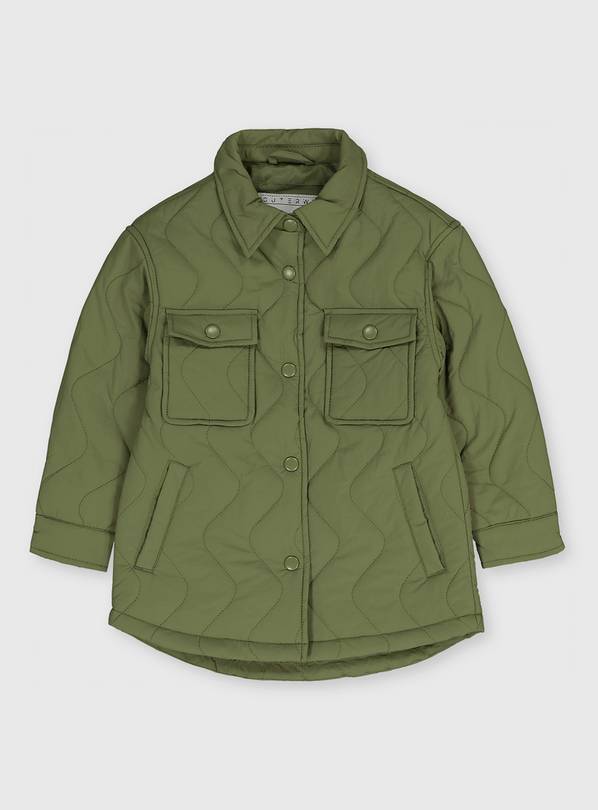 Buy Khaki Shower Resistant Quilted Jacket 1314 years Coats and jackets Argos