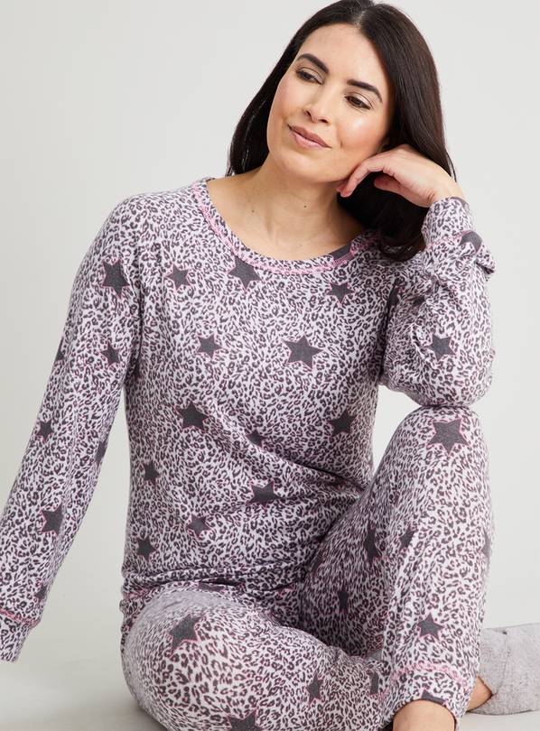 Animal & Star Print Soft Knit Pyjamas - 8