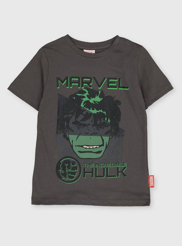 Marvel Comics Hulk Charcoal T-Shirt - 4 years