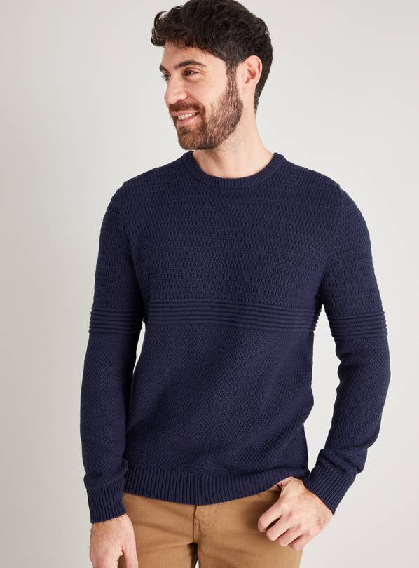 Buy Navy Textured Jumper - XS | Jumpers and cardigans | Argos