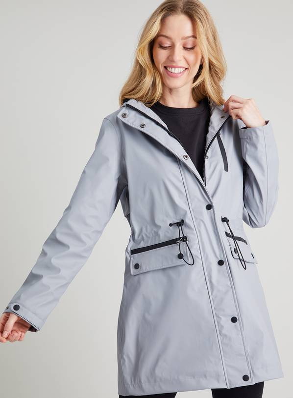 Buy Grey Waterproof Longline Raincoat 10 Coats Argos
