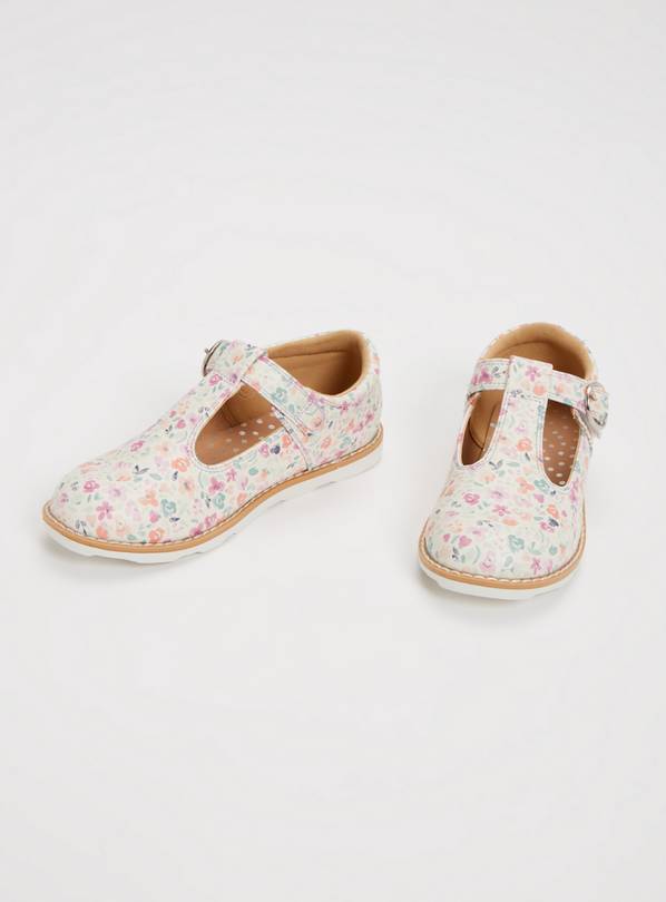 Cream Floral Bumper Shoes - 4 Infant