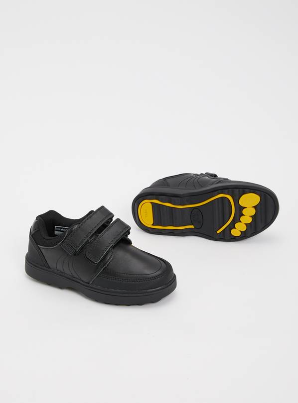 Buy MAGIC FEET Black Leather Micro-Fresh® Shoes - 1 | Boys school shoes ...