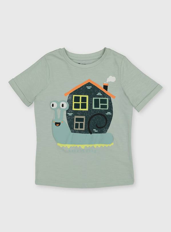 Buy Green Appliqué Snail House TShirt 1.52 years Tshirts and