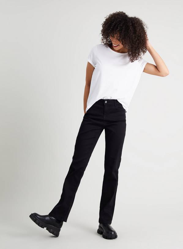 Black Straight Leg Jeans - 24L