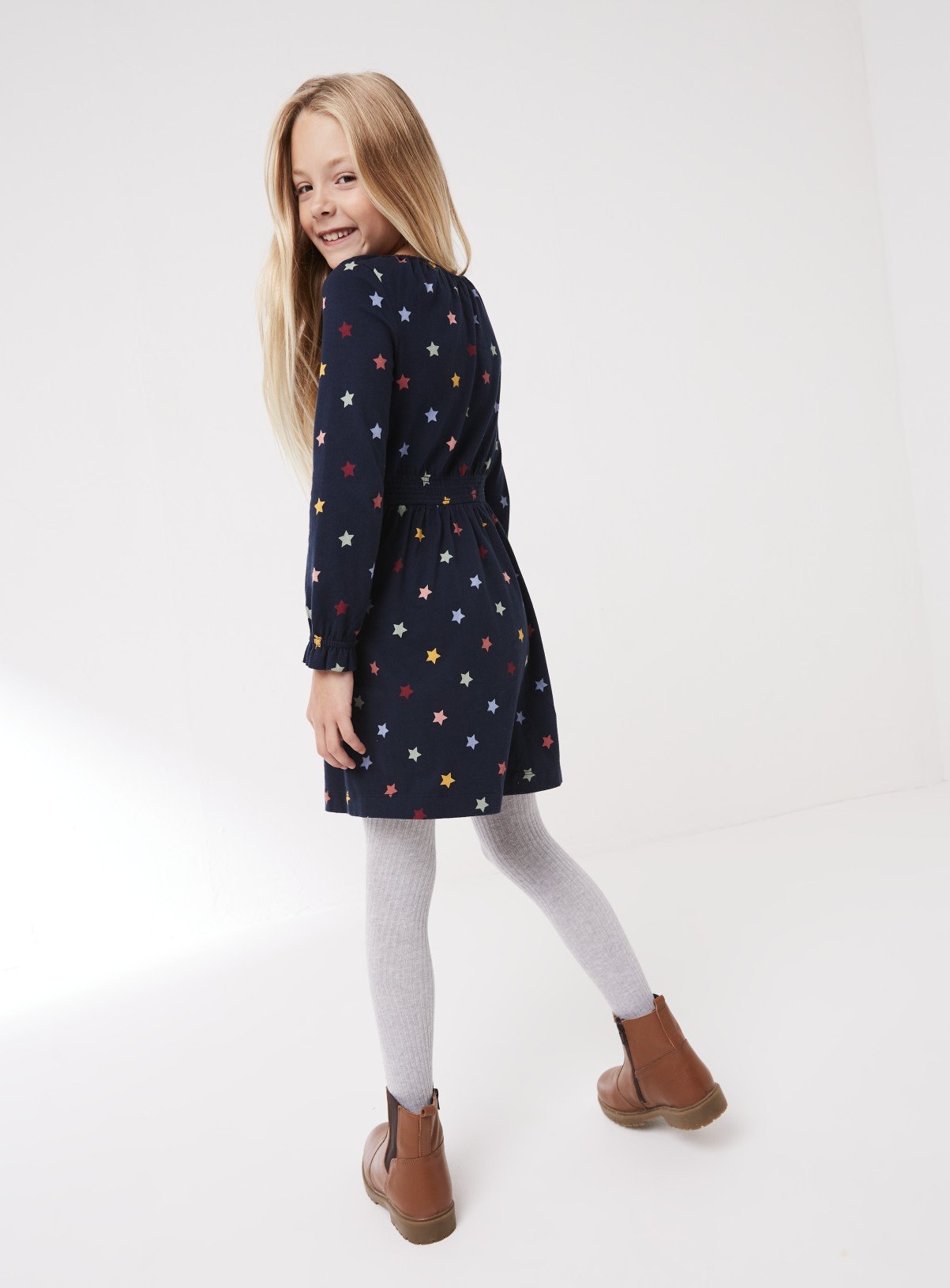 girls long sleeve jersey dress