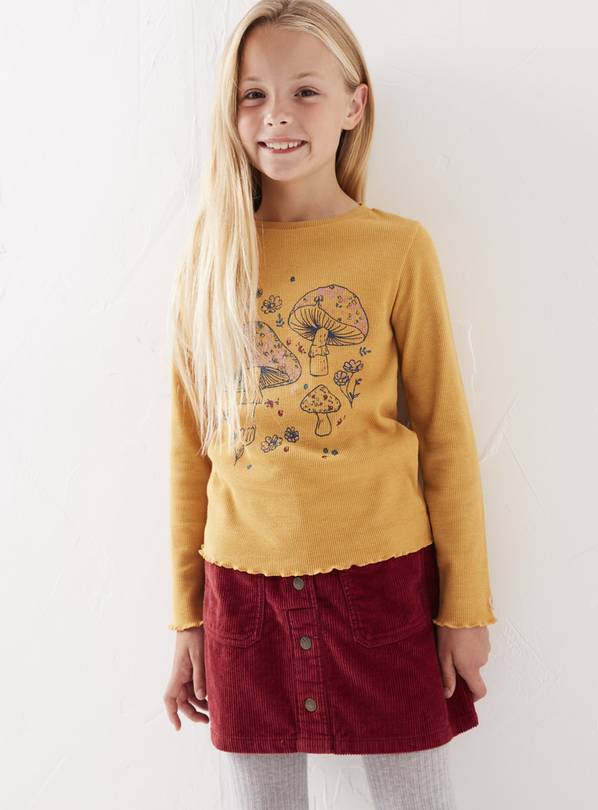 FATFACE Yellow Toadstool Graphic Tee - 7-8 years