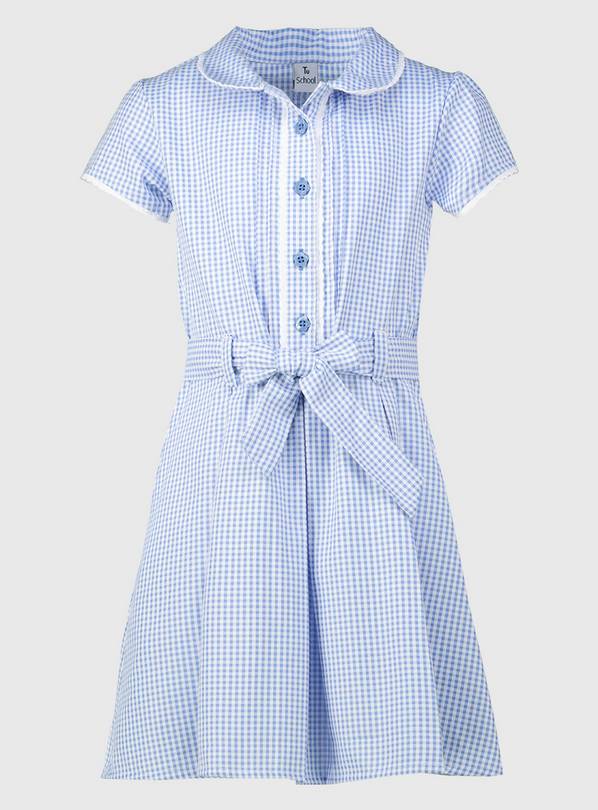 Blue Gingham Classic School Dress - 9 years