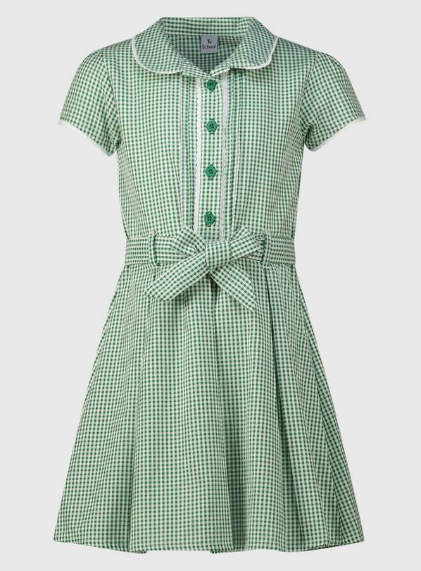 Green Gingham Classic School Dress - 5 years