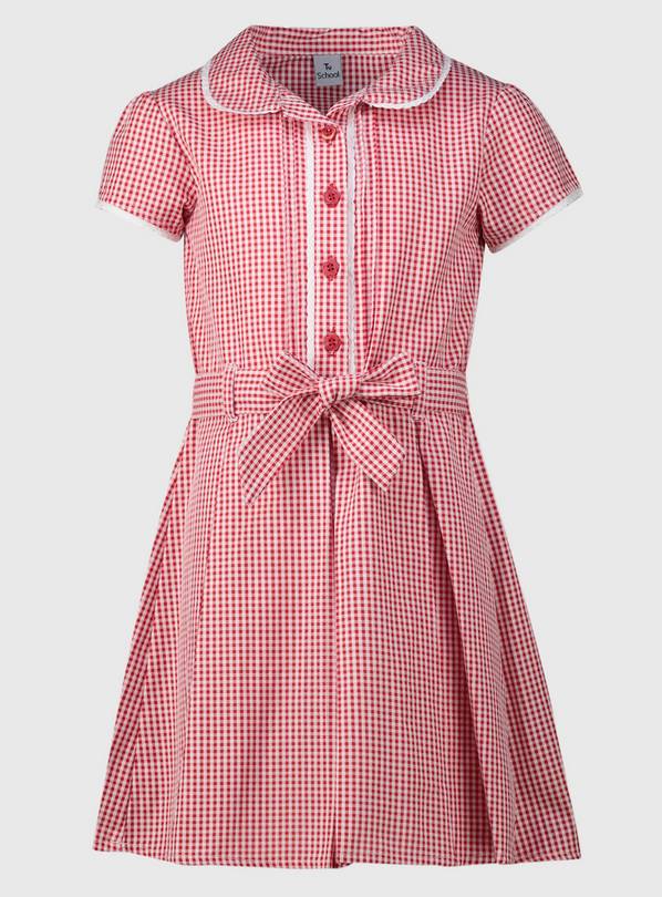 Red Gingham Classic School Dress - 3 years