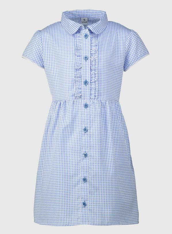 Blue Gingham Classic Plus Fit Dress - 10 years