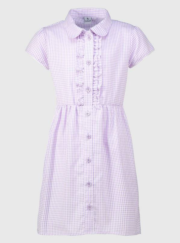 Lilac Gingham Classic Plus Fit Dress - 7 years